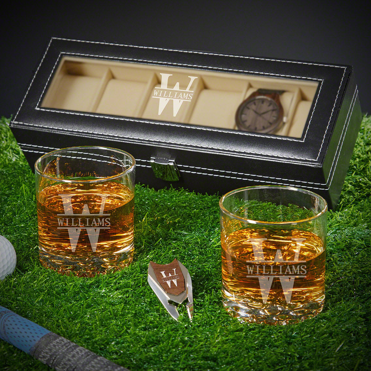 Personalized Golf and Whiskey Best Man Gifts