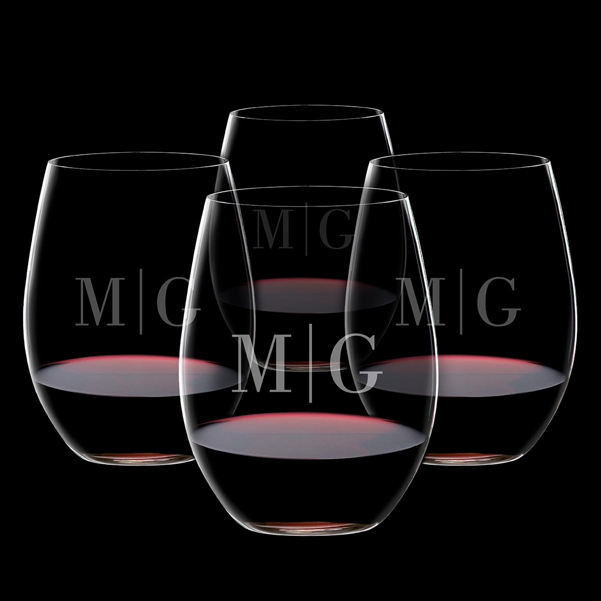 Personalized Riedel Wine Glasses, Cabernet/Red Wine - Set of 4