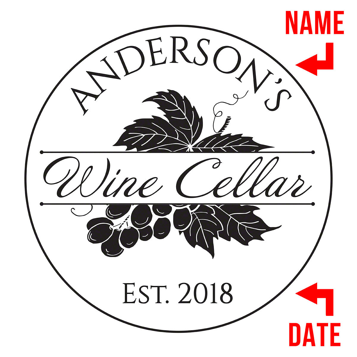 Rhone Valley Personalized Wine Cellar Sign (Signature Series)