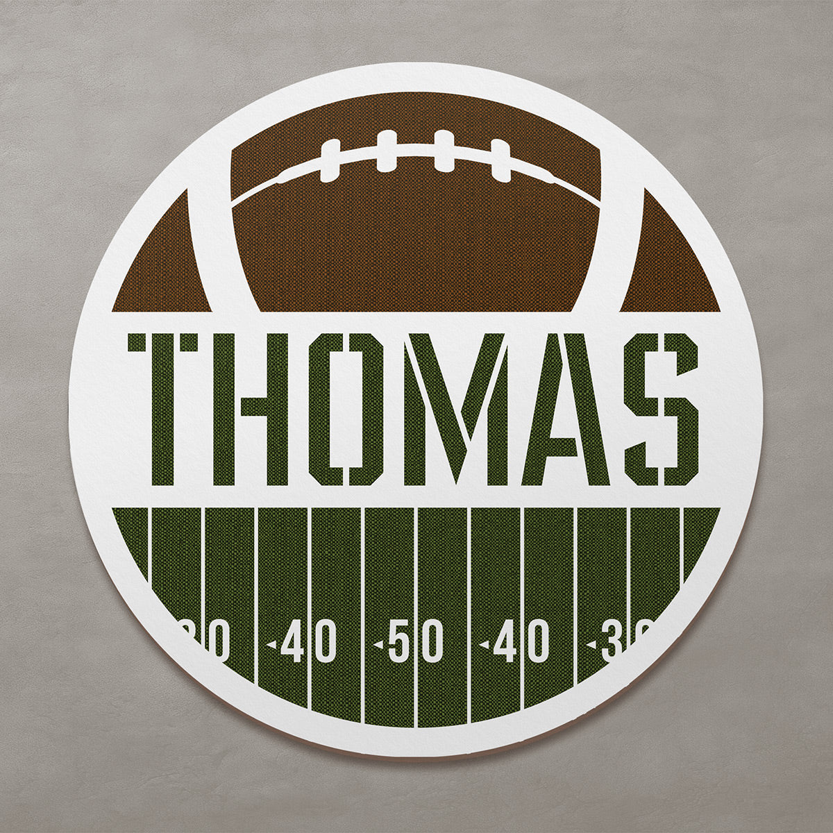 Football Fanatic Custom Name Sign