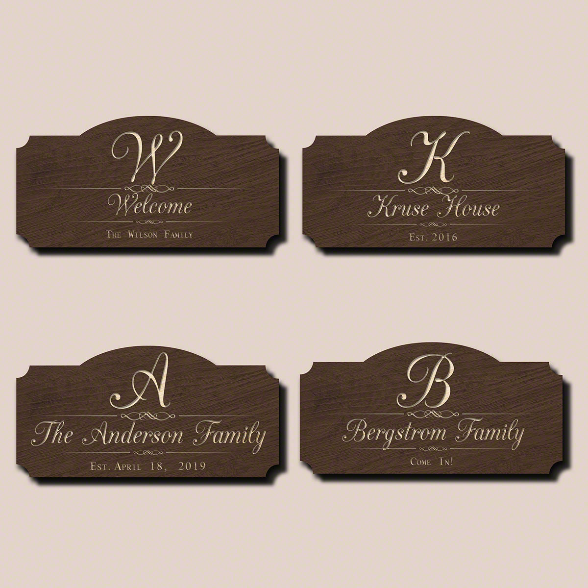 Mulheren Personalized Family Name Sign (Signature Series)