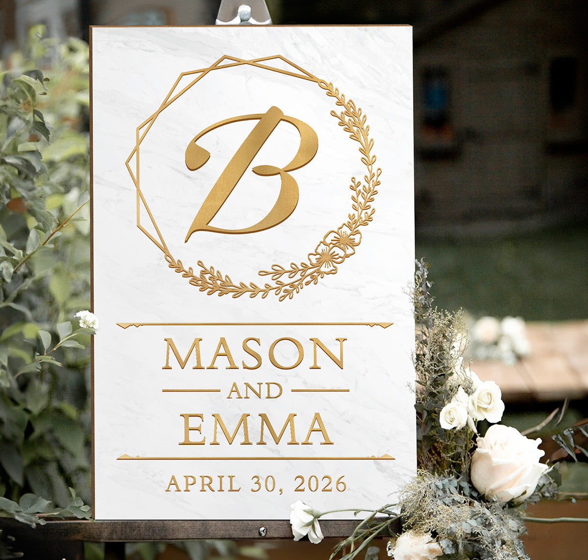 Unity Monogram Wedding Sign