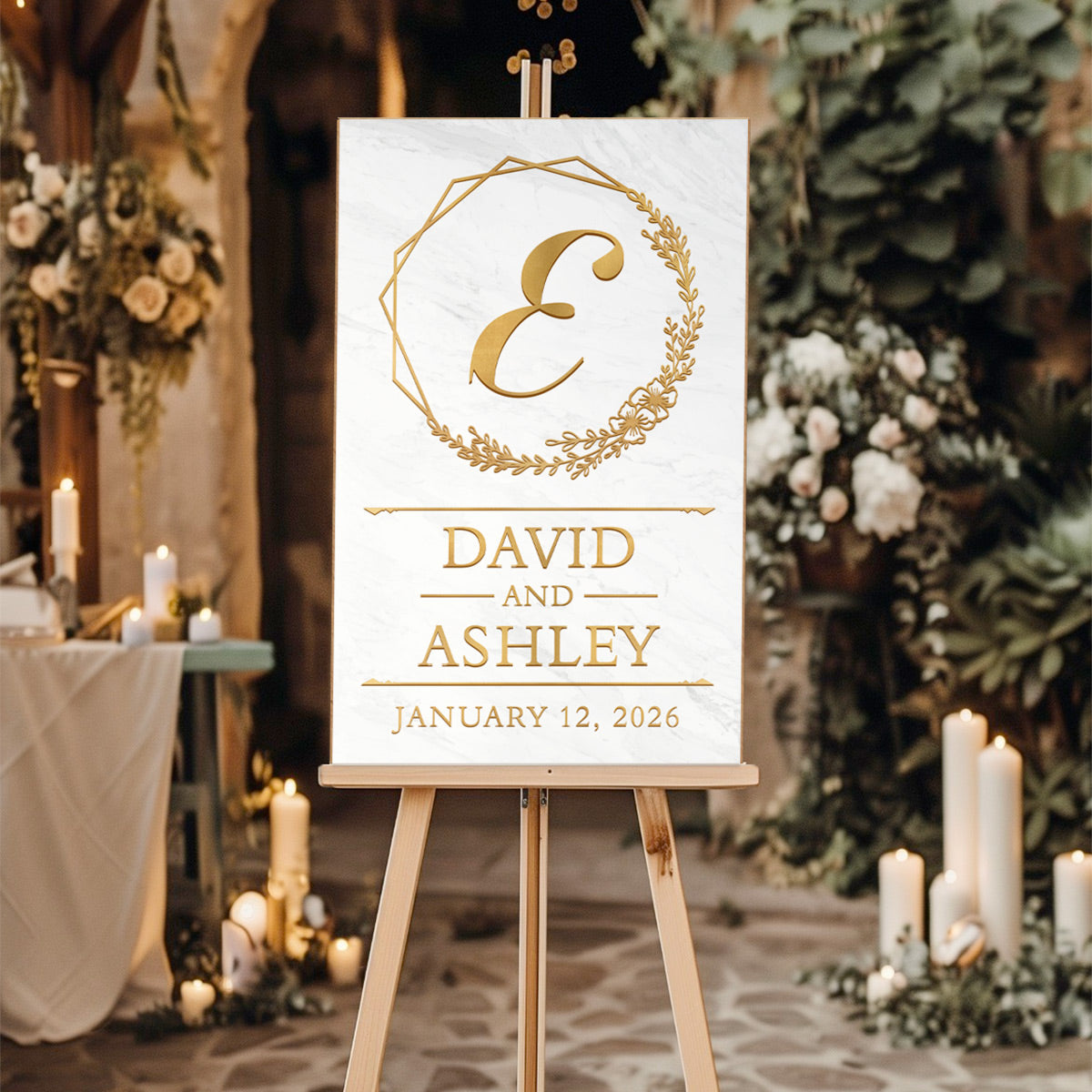 Unity Monogram Wedding Sign