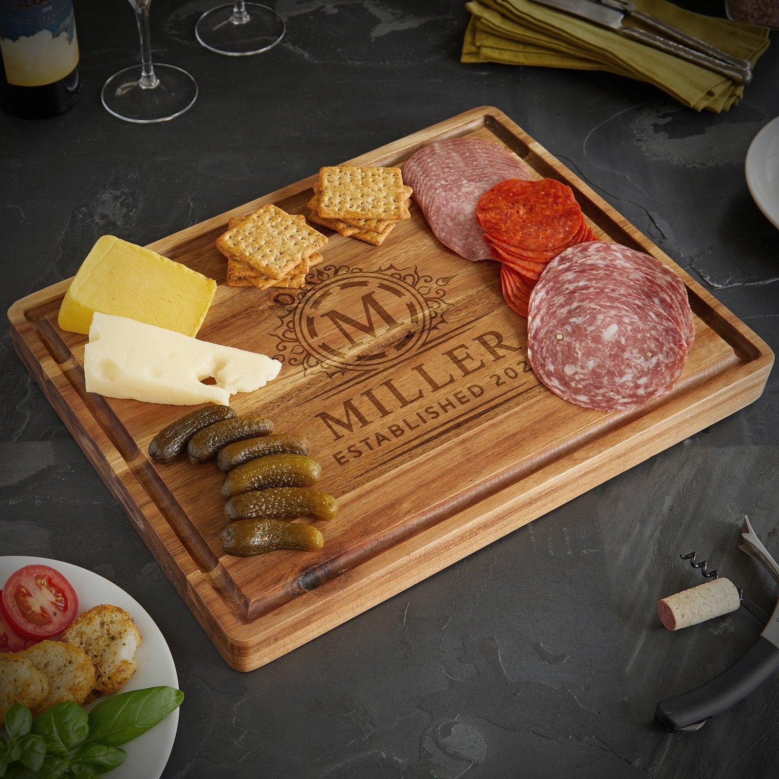 Acacia Personalized Cutting Board (1.5in Thick)