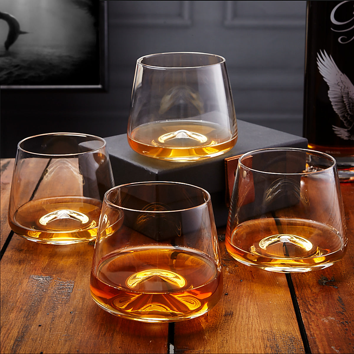 Saxton Aerating Whiskey Glasses, Set of 4