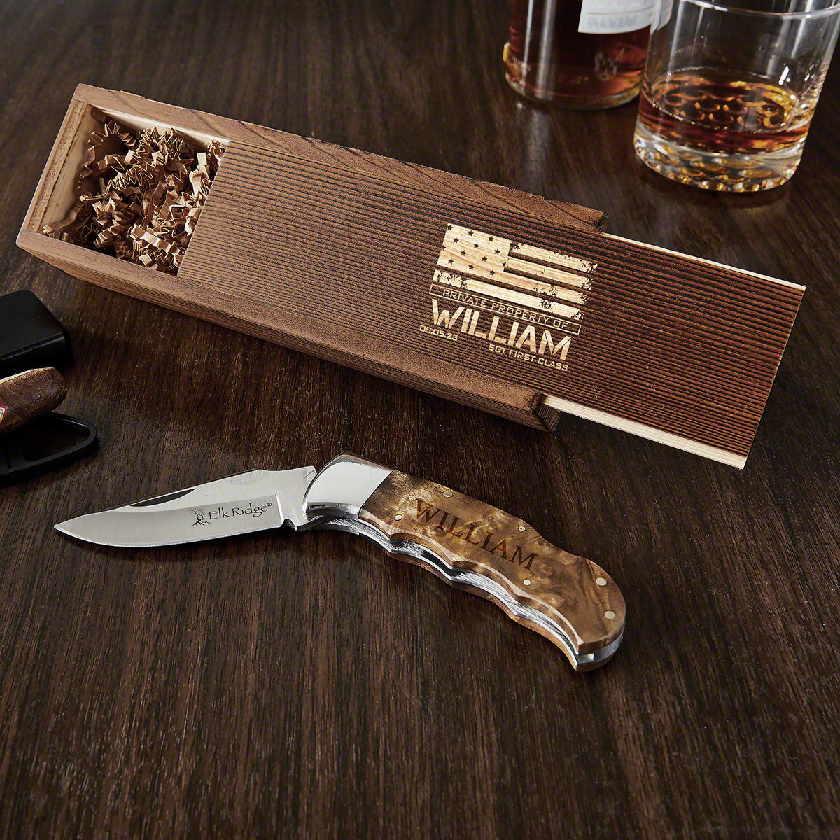 Engraved Pocket Knife Gift Set