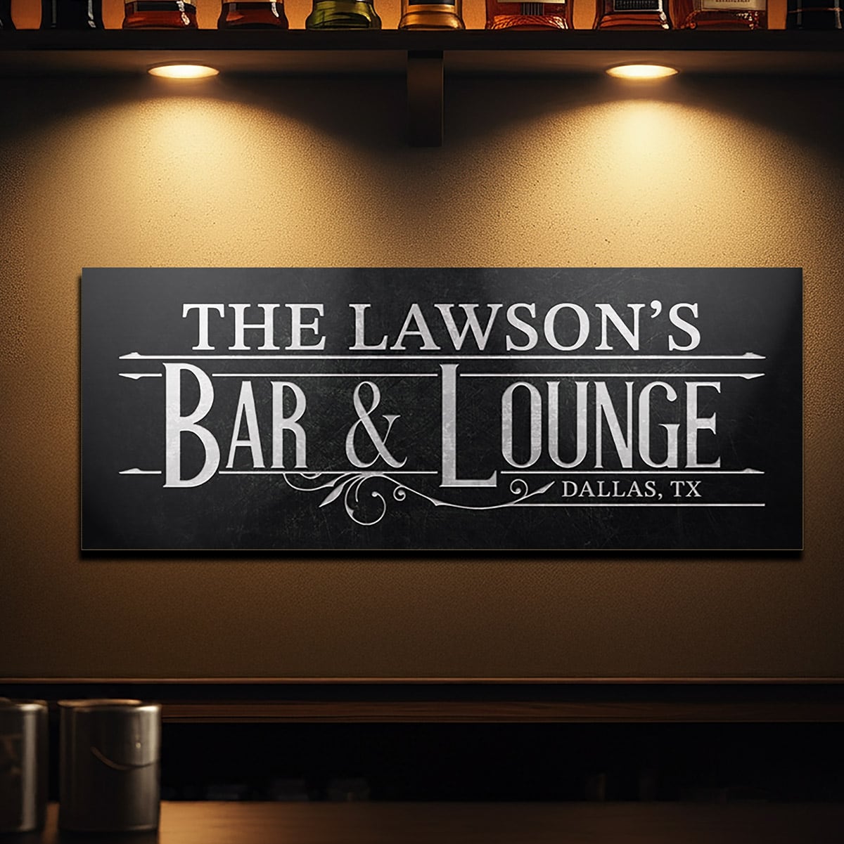 Art Deco Custom Bar and Lounge Sign