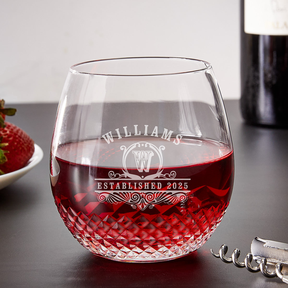 Avignon Custom Crystal Wine Glass Stemless