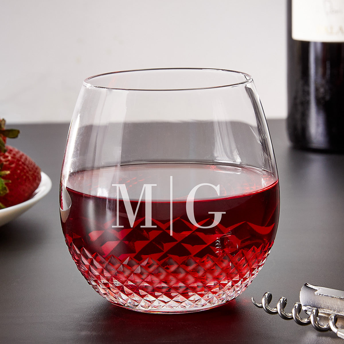 Avignon Custom Crystal Wine Glass Stemless