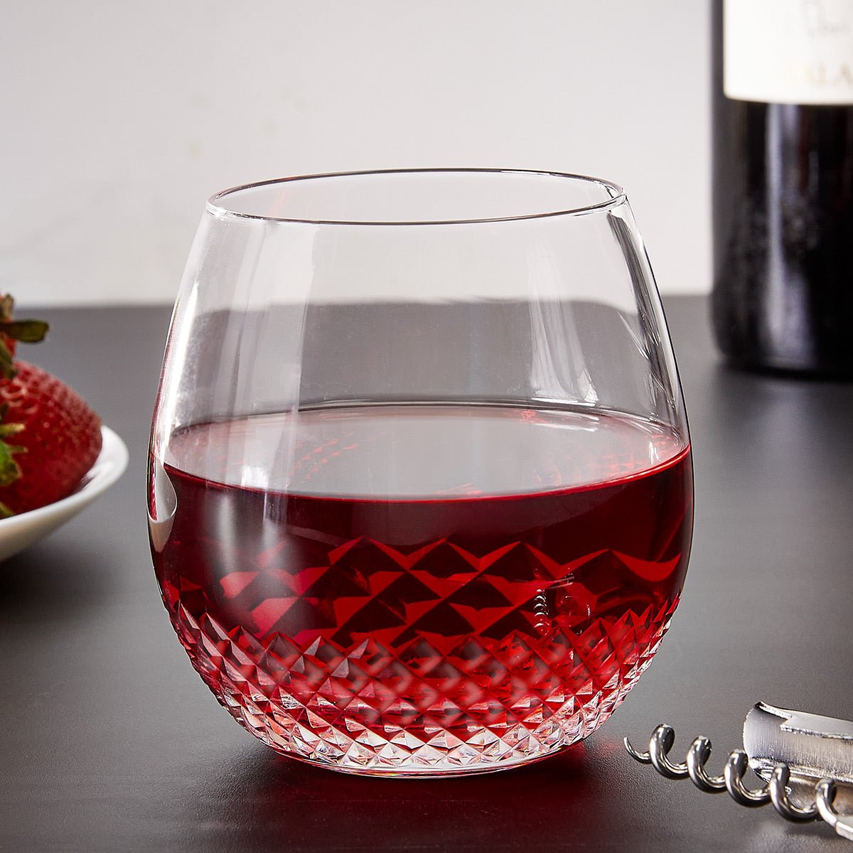 Avignon Custom Crystal Wine Glass Stemless - Gift for Wine Lover