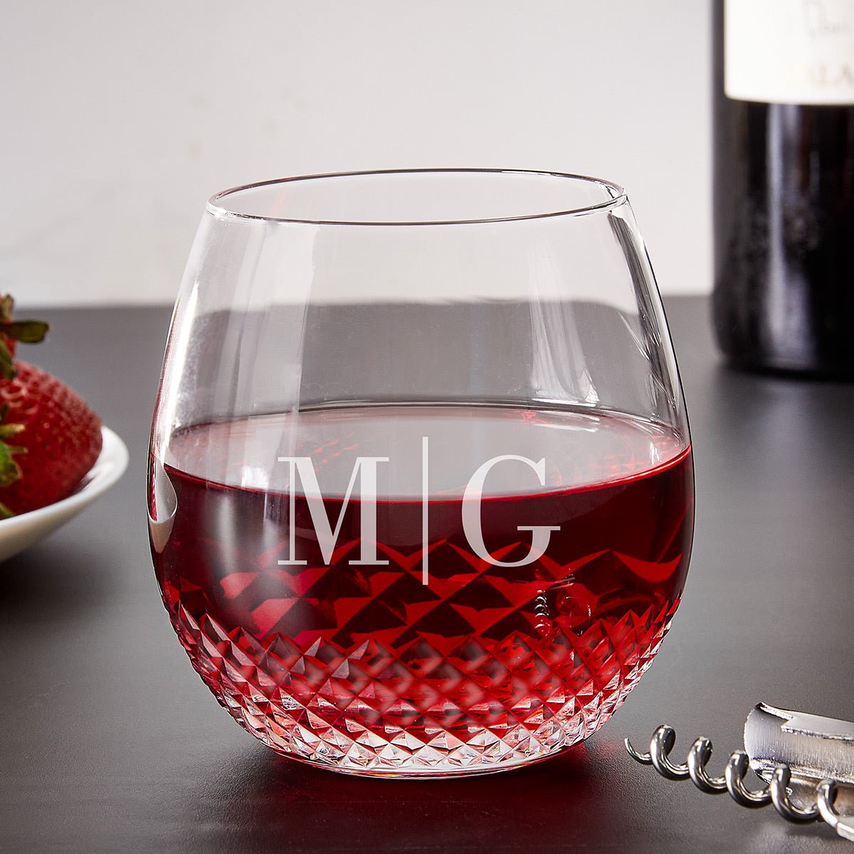 Avignon Custom Crystal Wine Glass Stemless - Gift for Wine Lover