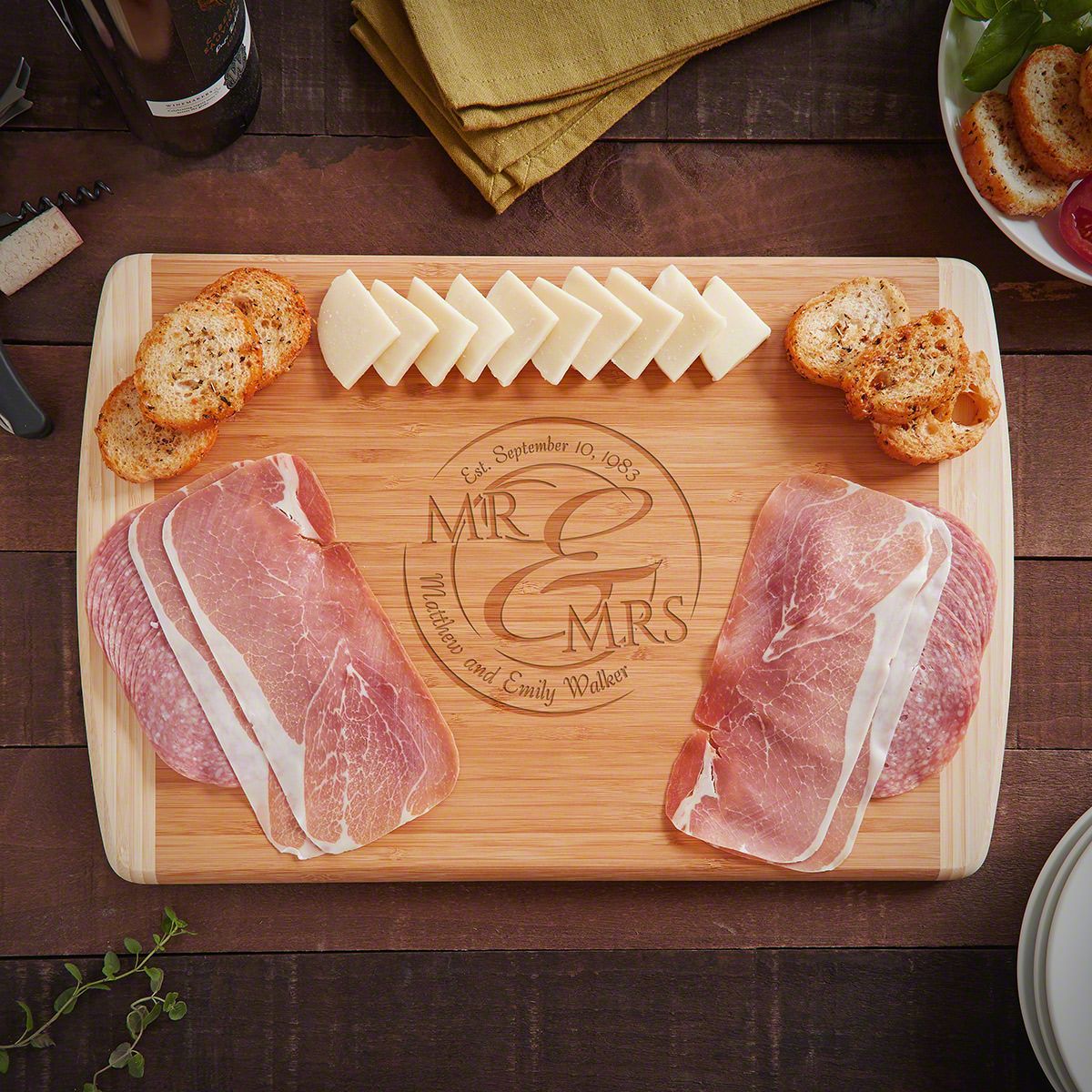 Bamboo Custom Cutting Board - (1in Thick)