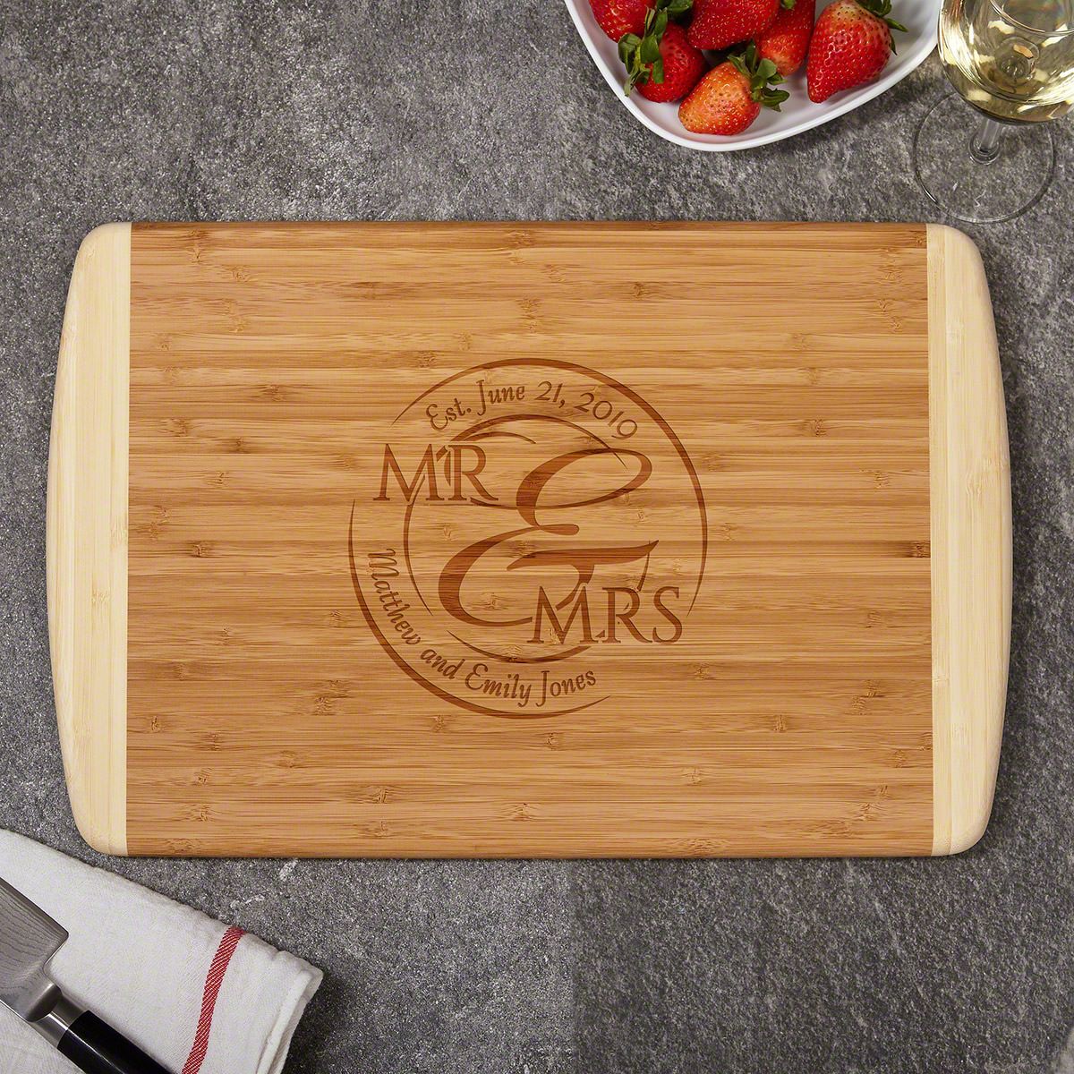 Bamboo Custom Cutting Board - (1in Thick)