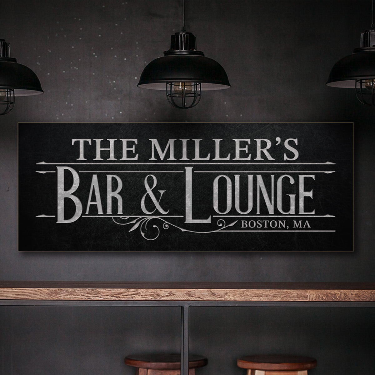 Art Deco Custom Bar and Lounge Sign