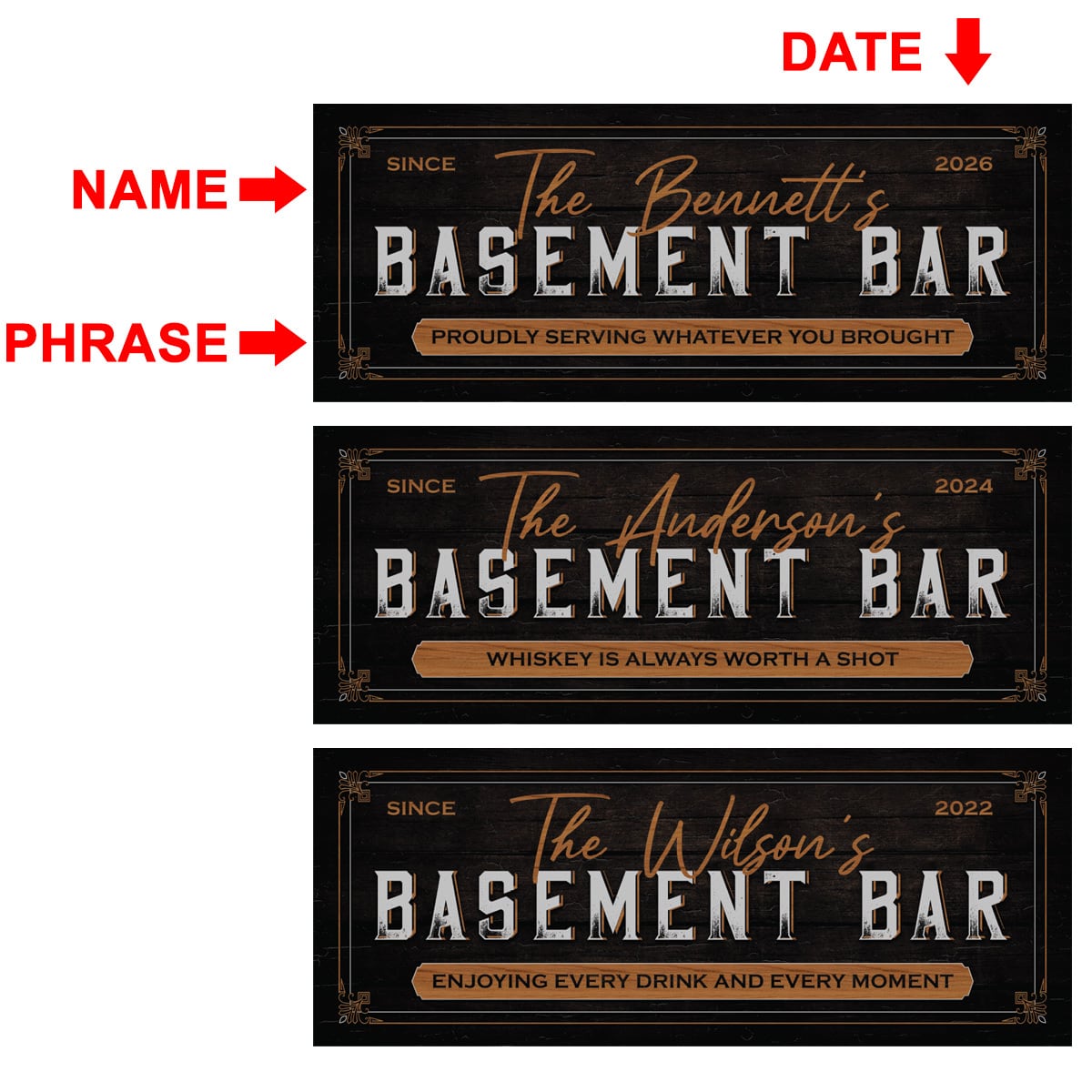 BYO Basement Bar Sign - Custom Bar Sign