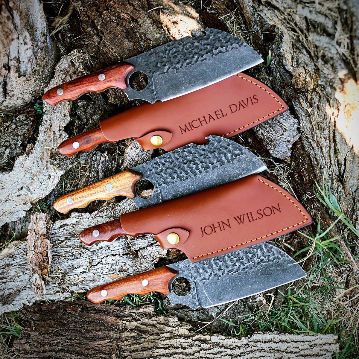 Be Bold Personalized Meat Cleaver Knife, Set of 5 - Groomsmen Gifts