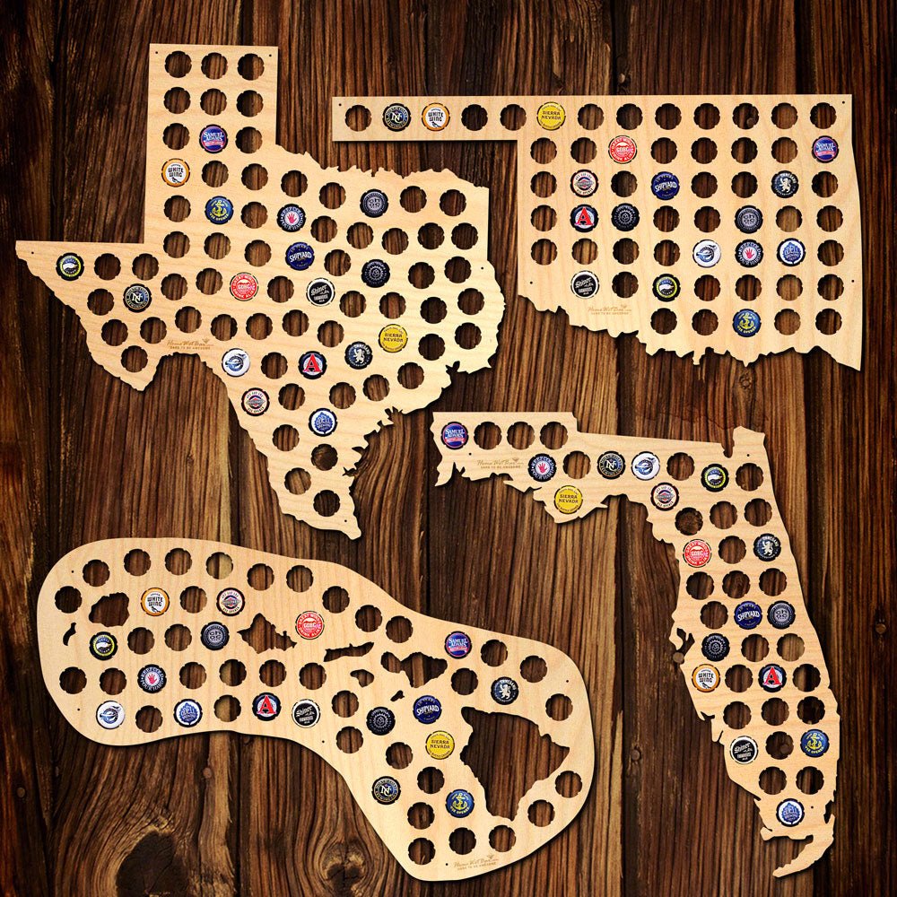 Beer Cap Map of Your Home State