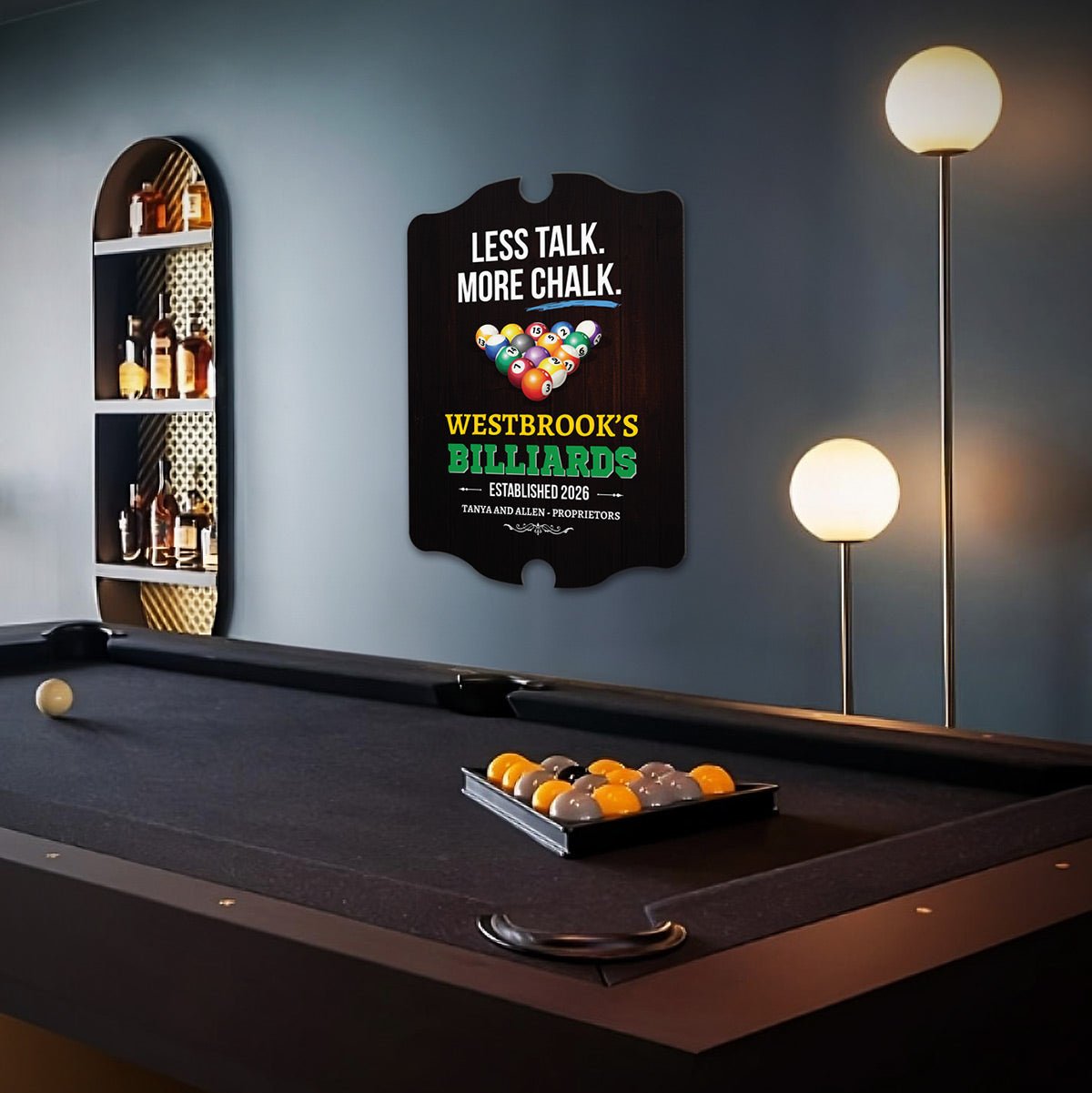 Billiards Custom Sign