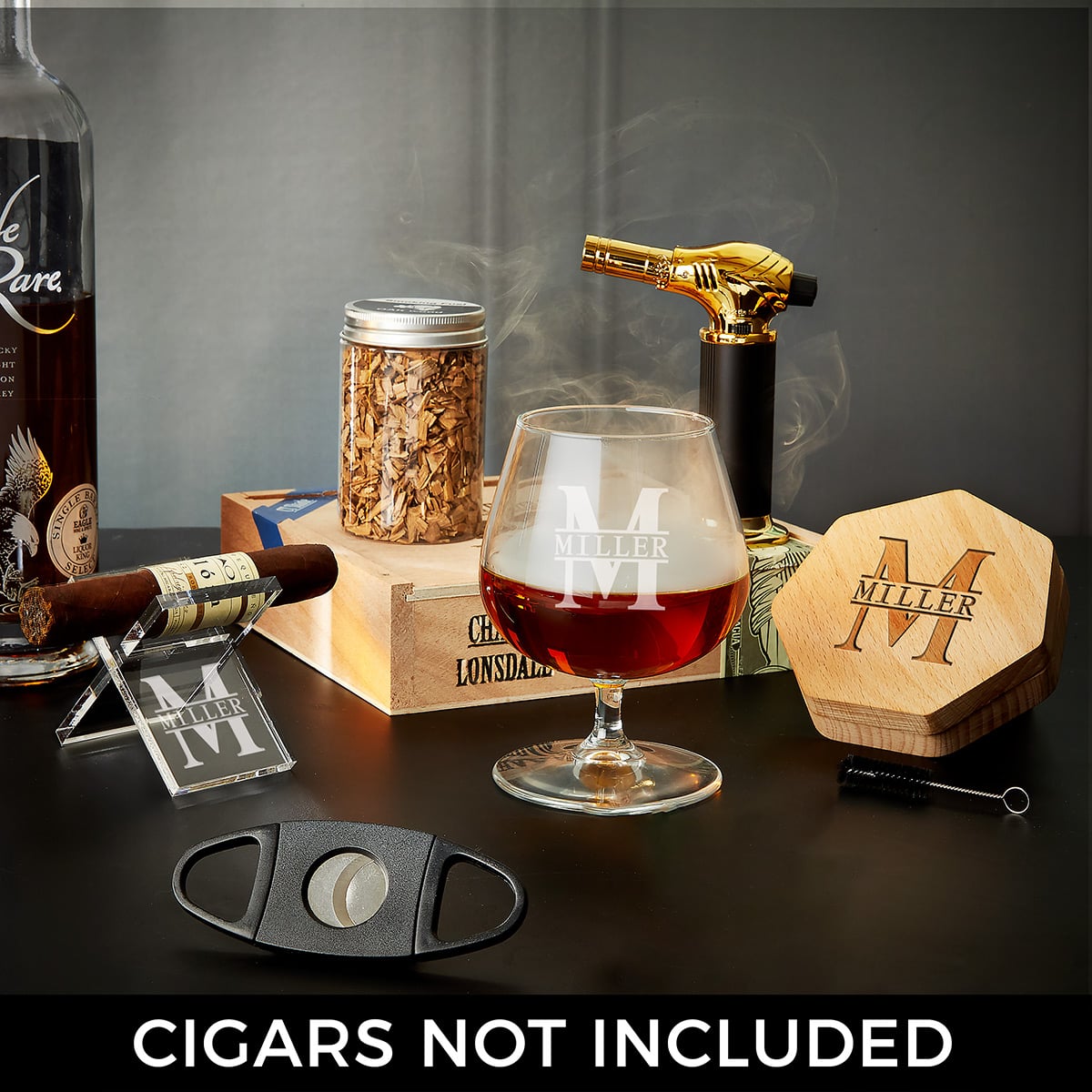 Black Diamond Personalized Cognac Cocktail Smoker - 10 pc Set