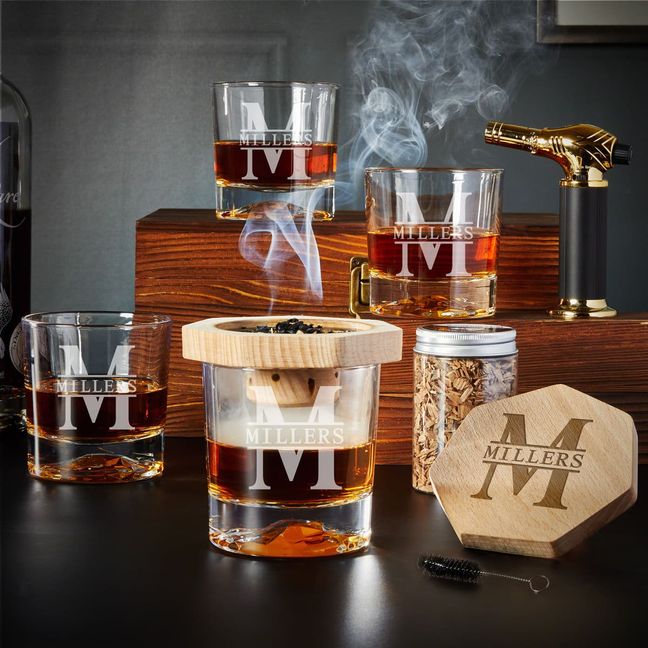 Black Diamond Personalized Whisky Smoker Kit - 9pc Set