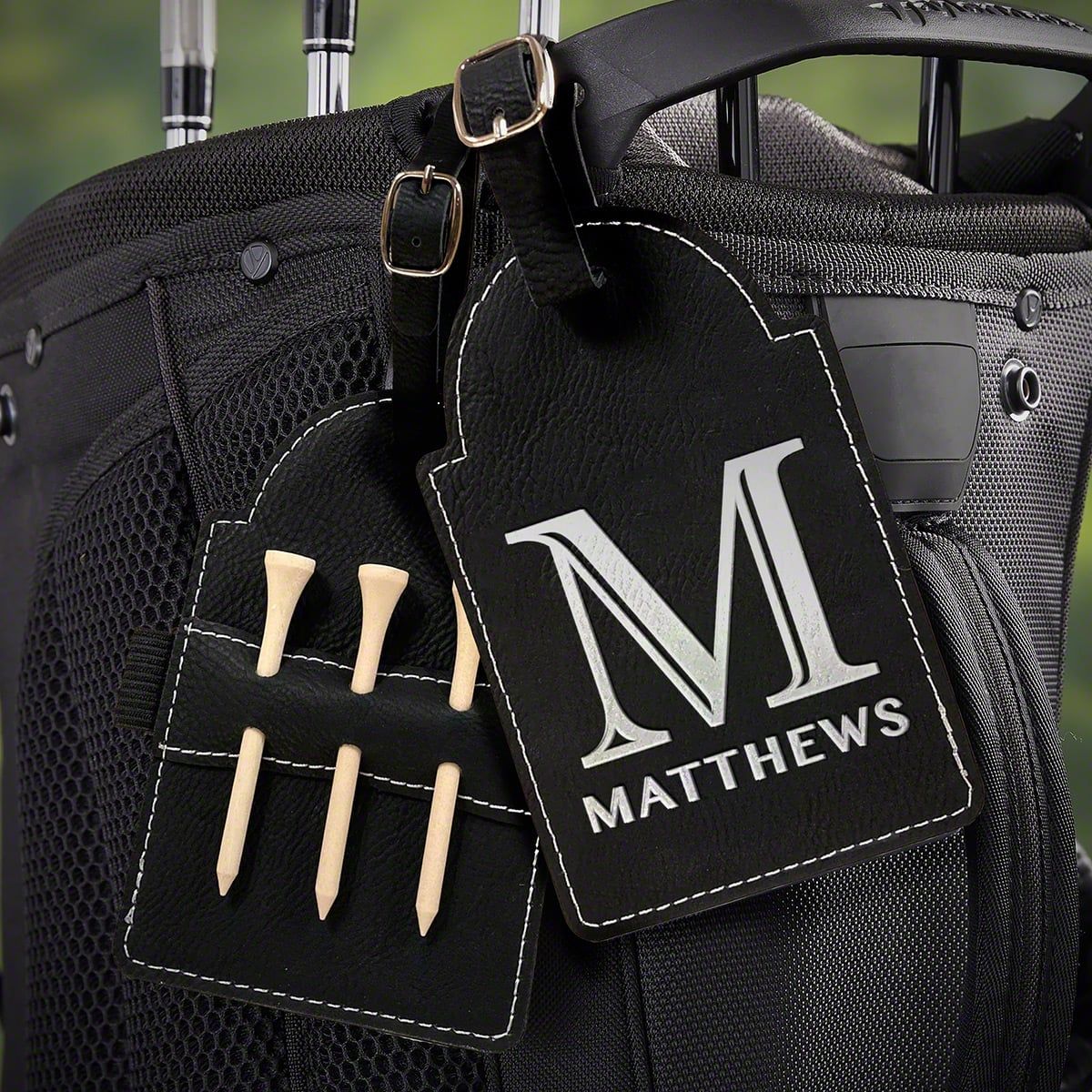 Custom Golf Bag Tag with Tees