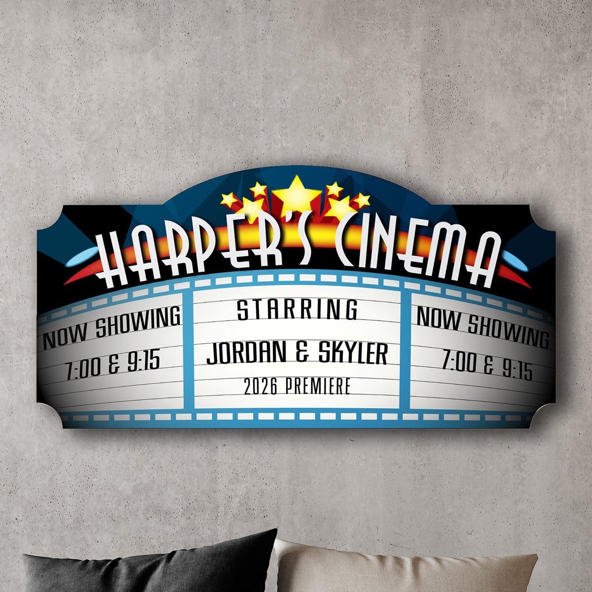 Blockbuster Custom Home Theater Sign