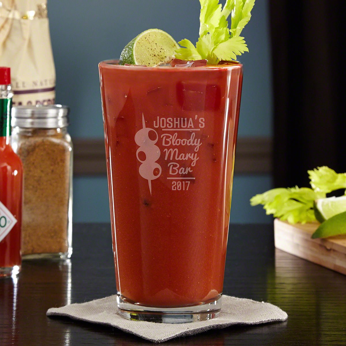 Bloody Mary Bar Personalized Pint Glass