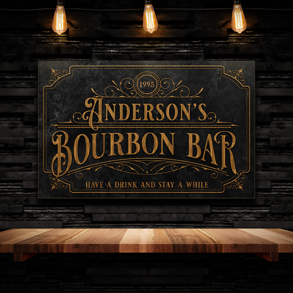 Vintage-Reserve Custom Bourbon Bar Sign