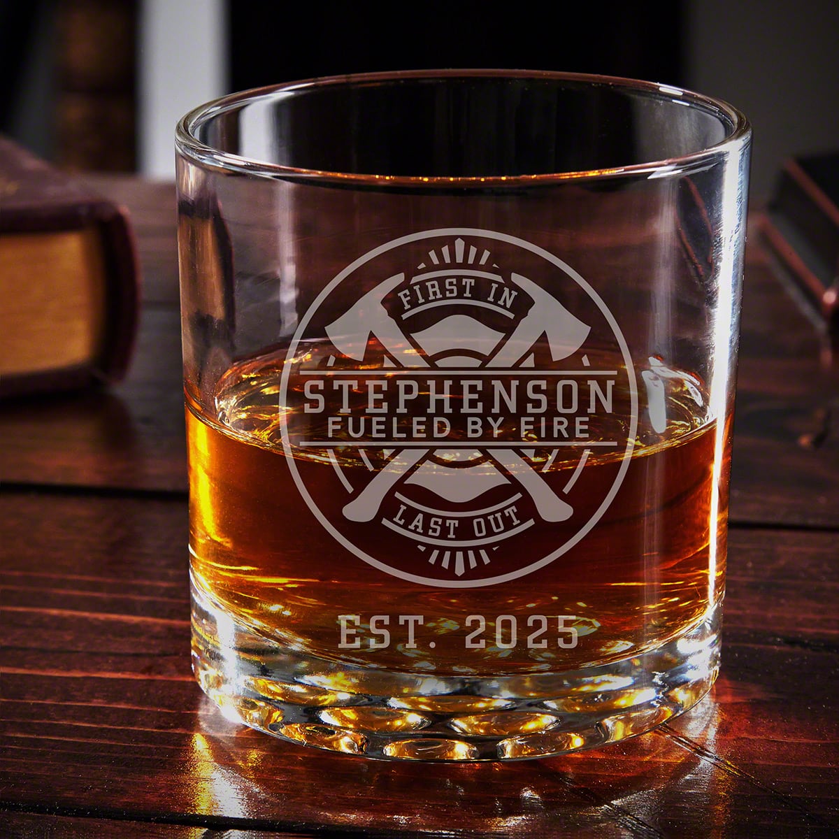 Buckman Glass Personalized Firefighter Gift