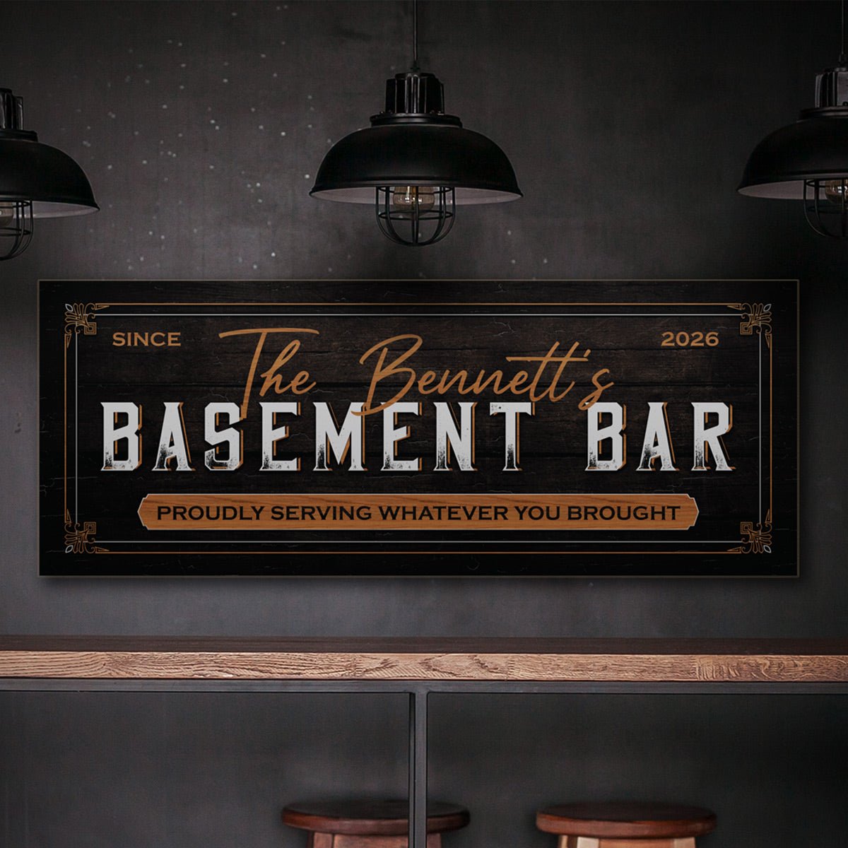 BYO Basement Bar Sign - Custom Bar Sign