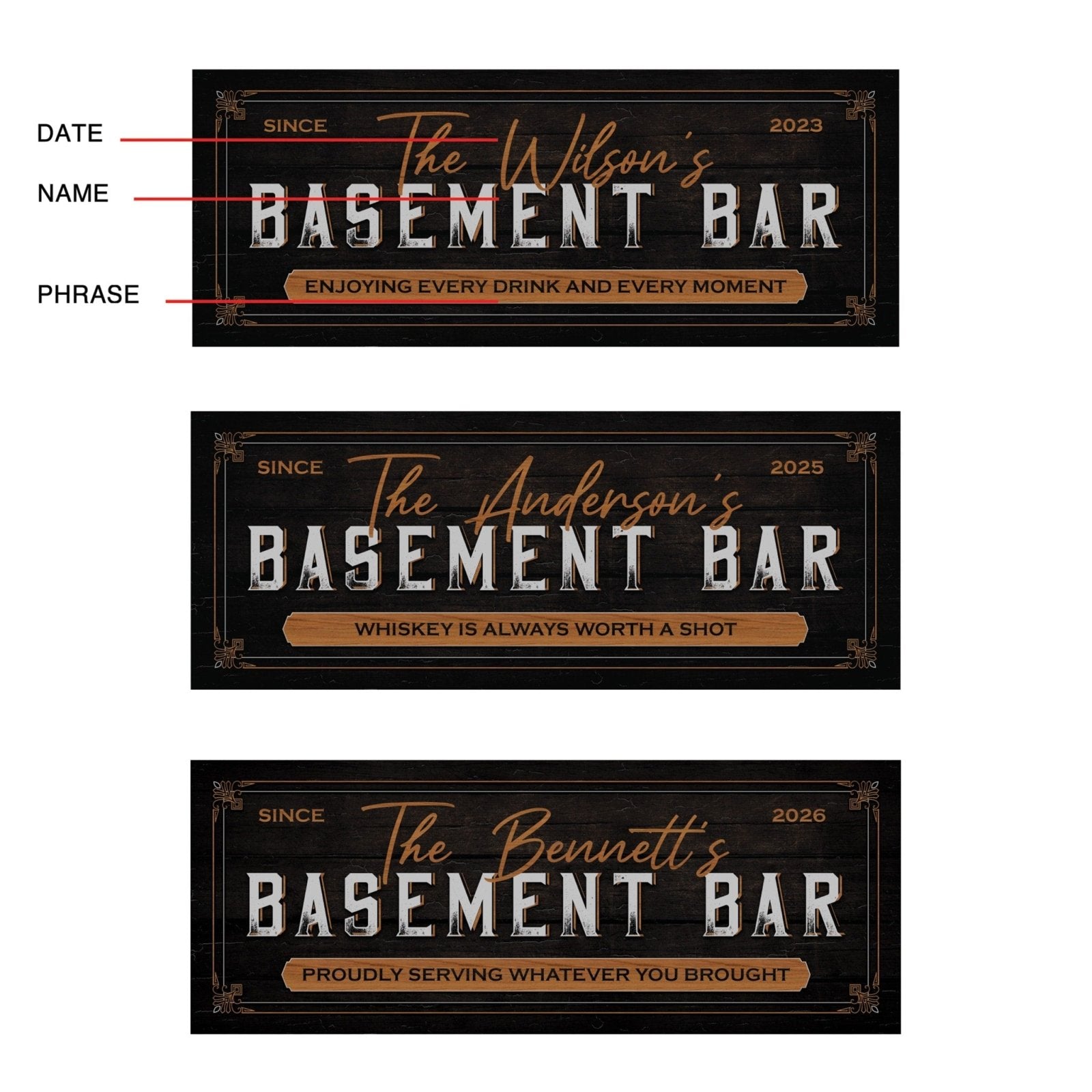 BYO Basement Bar Sign - Custom Bar Sign