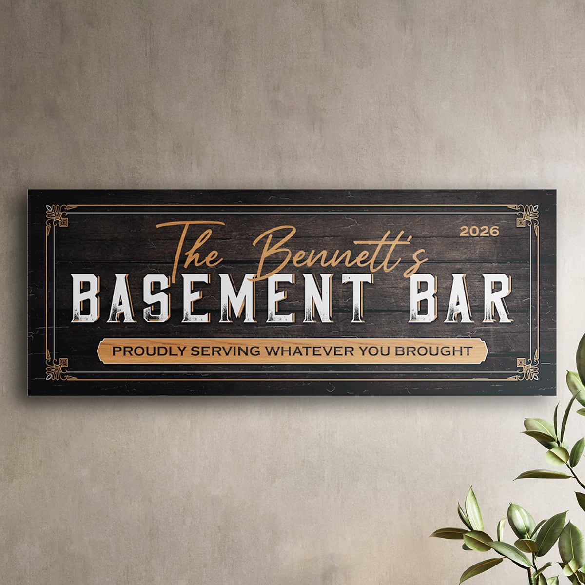 BYO Basement Bar Sign - Custom Bar Sign