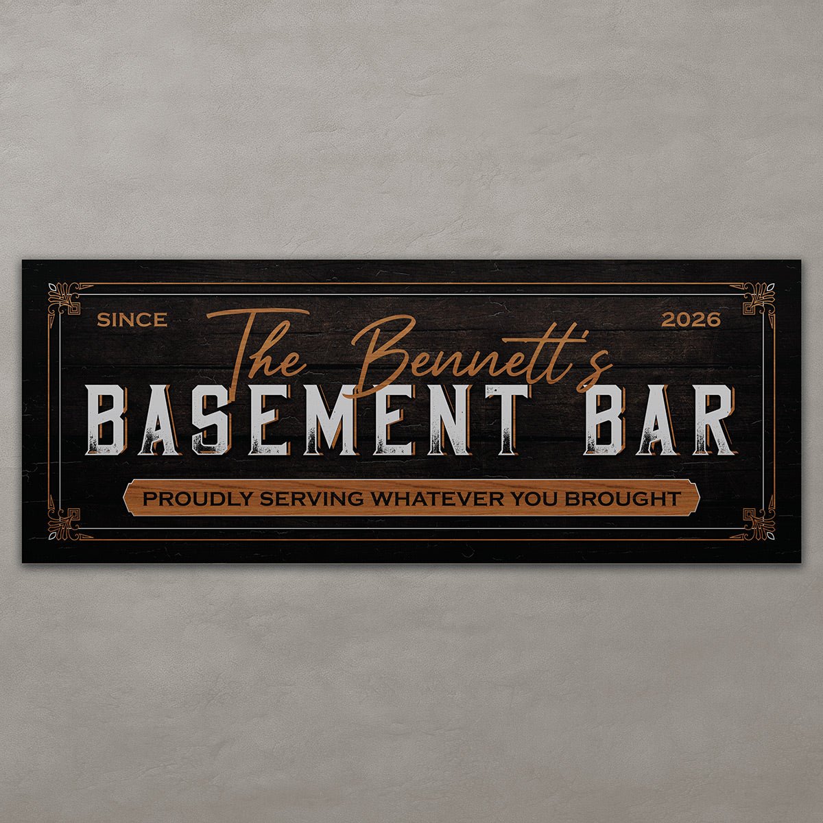 BYO Basement Bar Sign - Custom Bar Sign