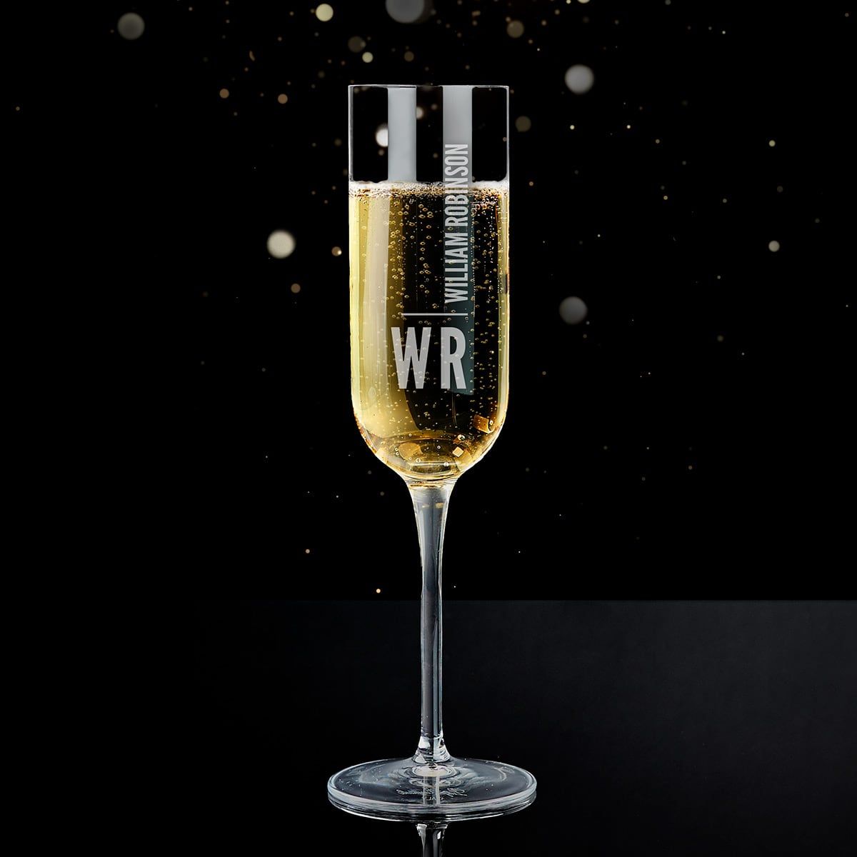 Luigi Bormioli Custom Tall Champagne Flute - Calvin Design