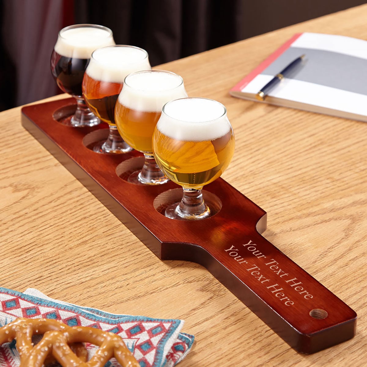 Carefully Crafted Personalized Beer Flight Set