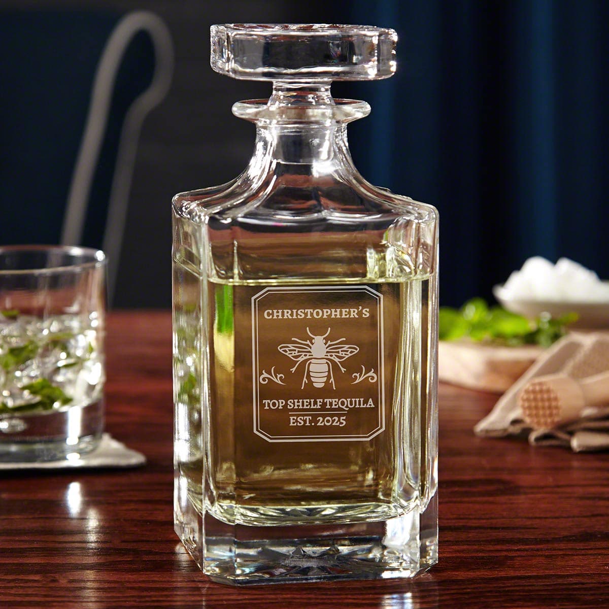 Carson Engraved Tequila Decanter