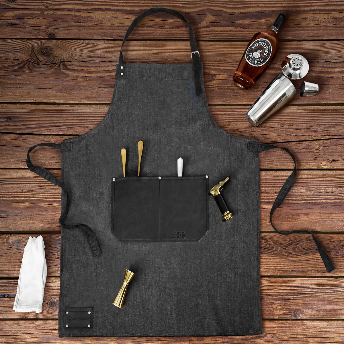 Cedar Grove Denim Apron, Chef Apron with 2 Large Pockets