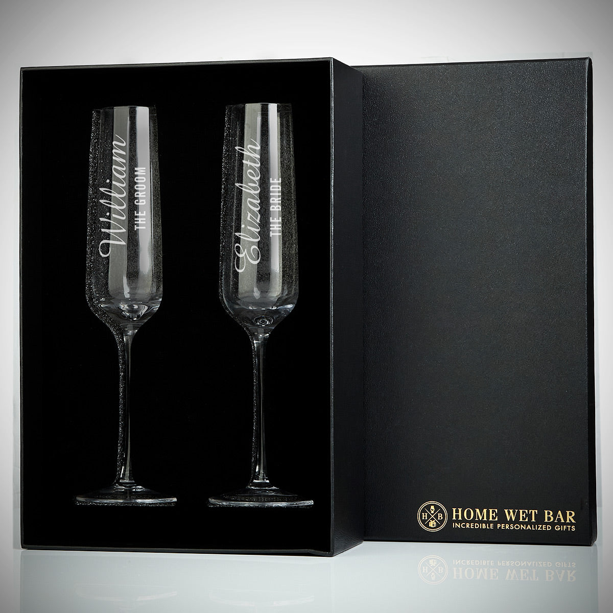 Asti Custom Champagne Gift Set with Engraved Champagne Flutes