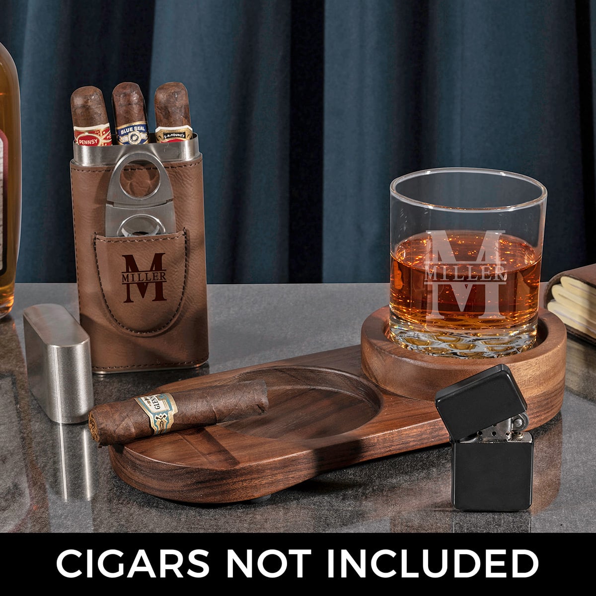 Cigar Gifts Engraved Ashtray Set