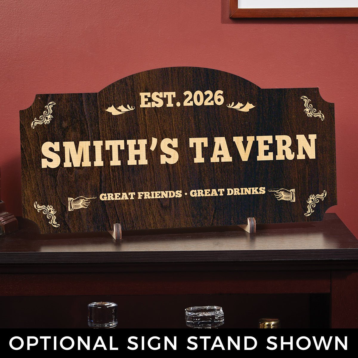 Classic Bar Personalized Wood Sign (Signature Series)