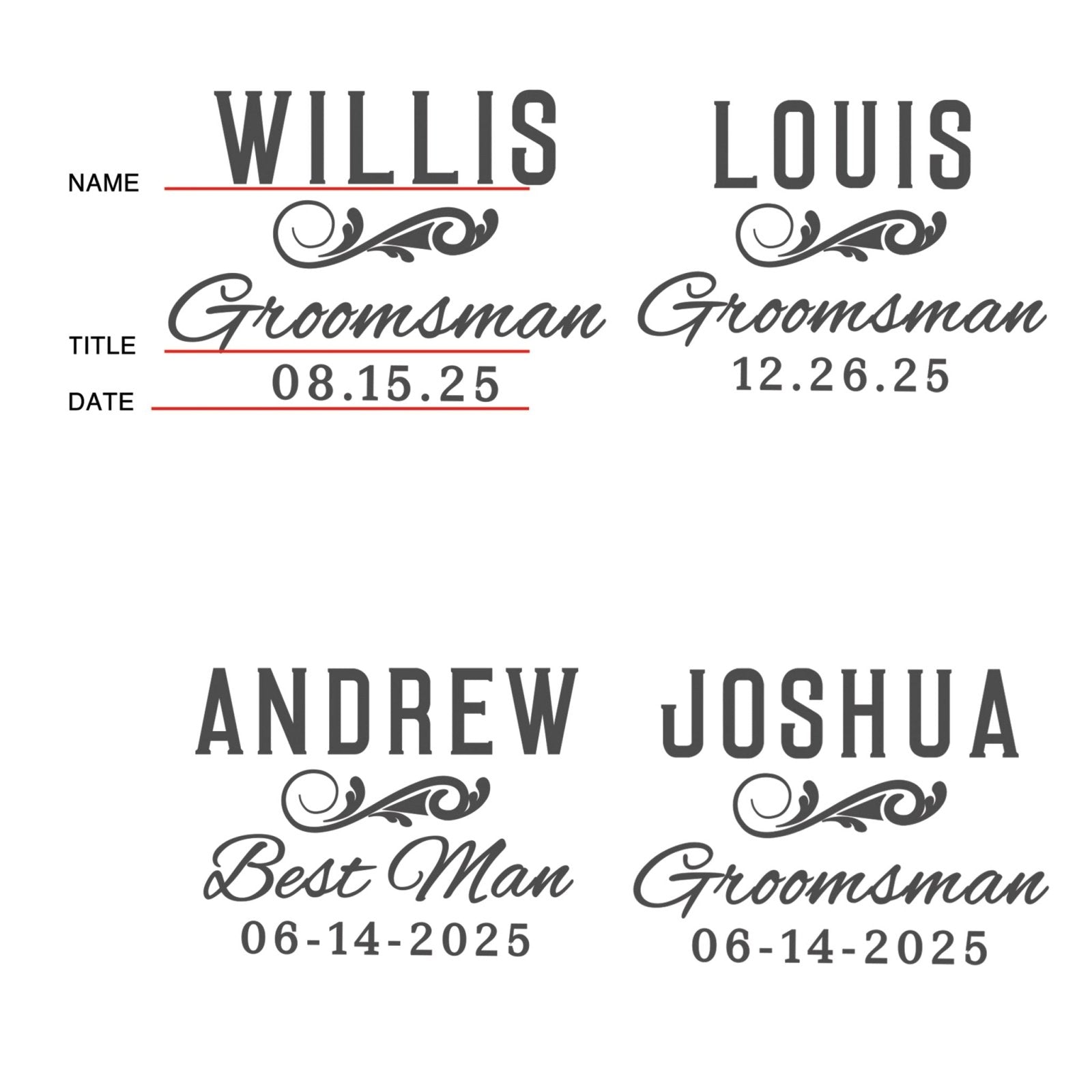 Classic Groomsman Custom 25oz Beer Mugs - 5 Groomsmen Gifts