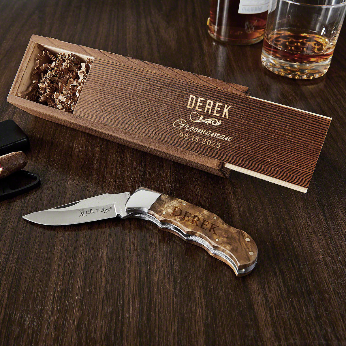 Gentlemans Knife with Engraved Gift Box