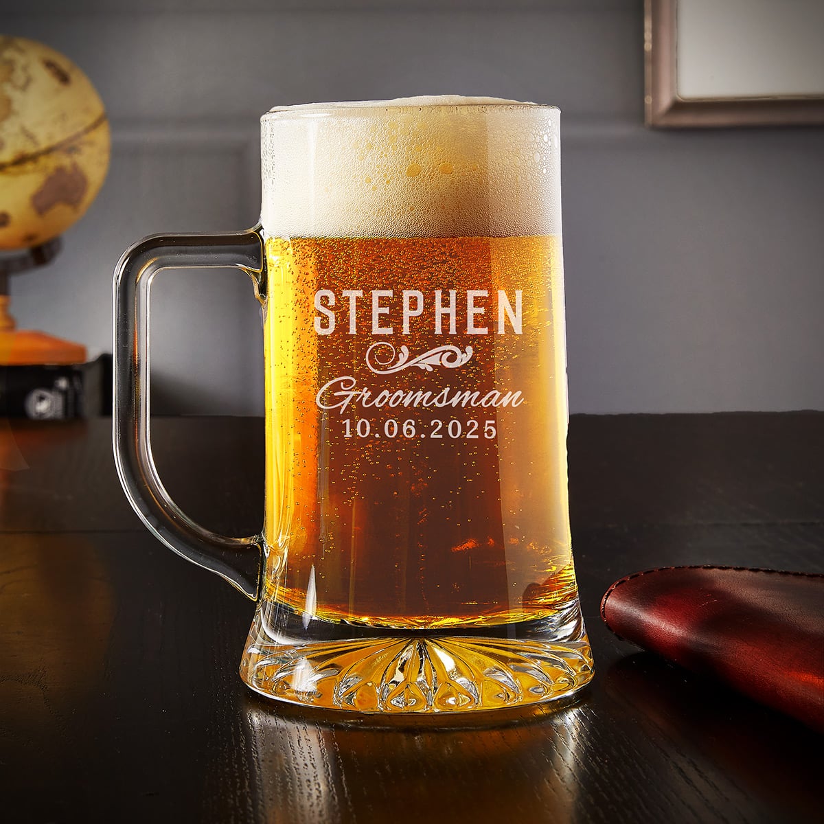 Classic Groomsman Personalized Beer Mugs & Bottle Openers 5 Groomsmen Gift Sets