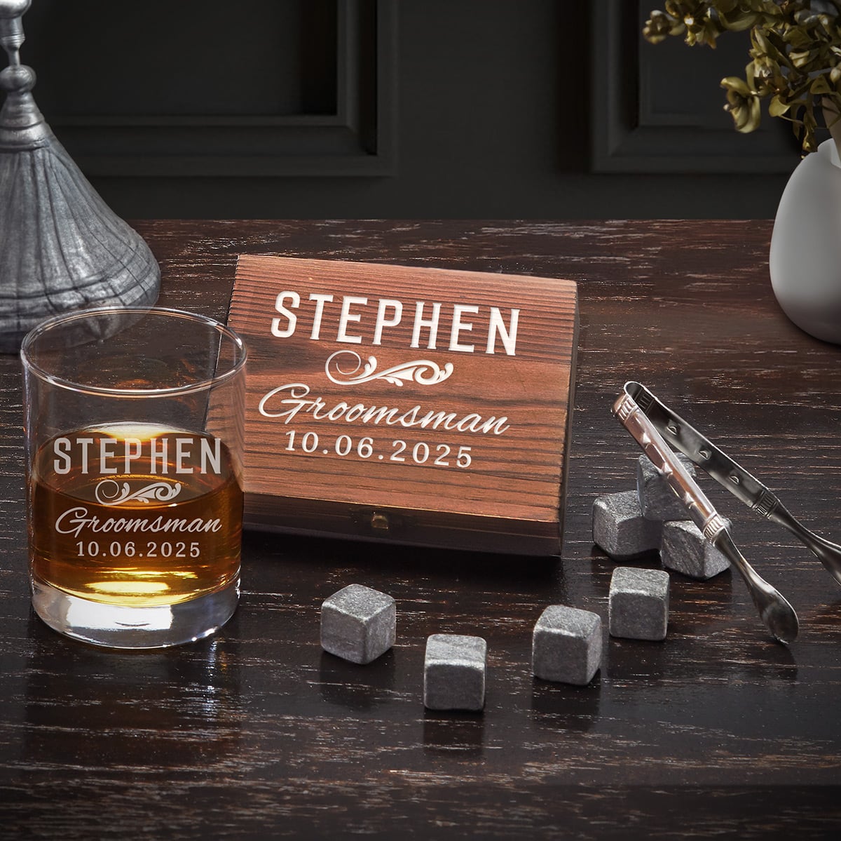 Classic Groomsman Personalized Whiskey Box