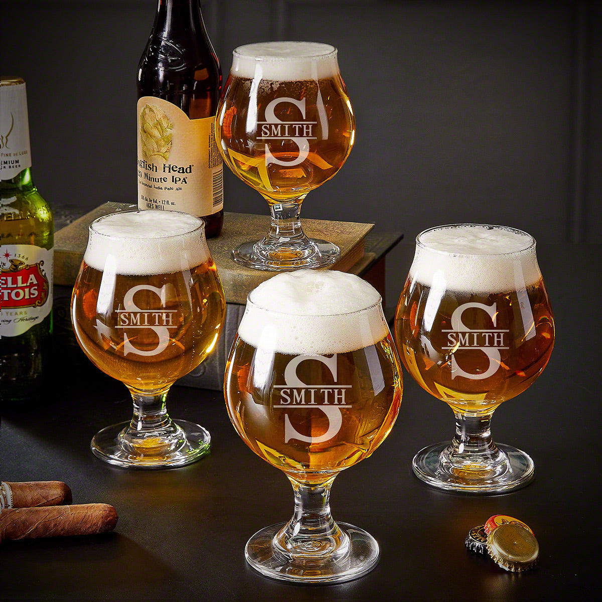 Personalized Beer Snifter Set of 4 