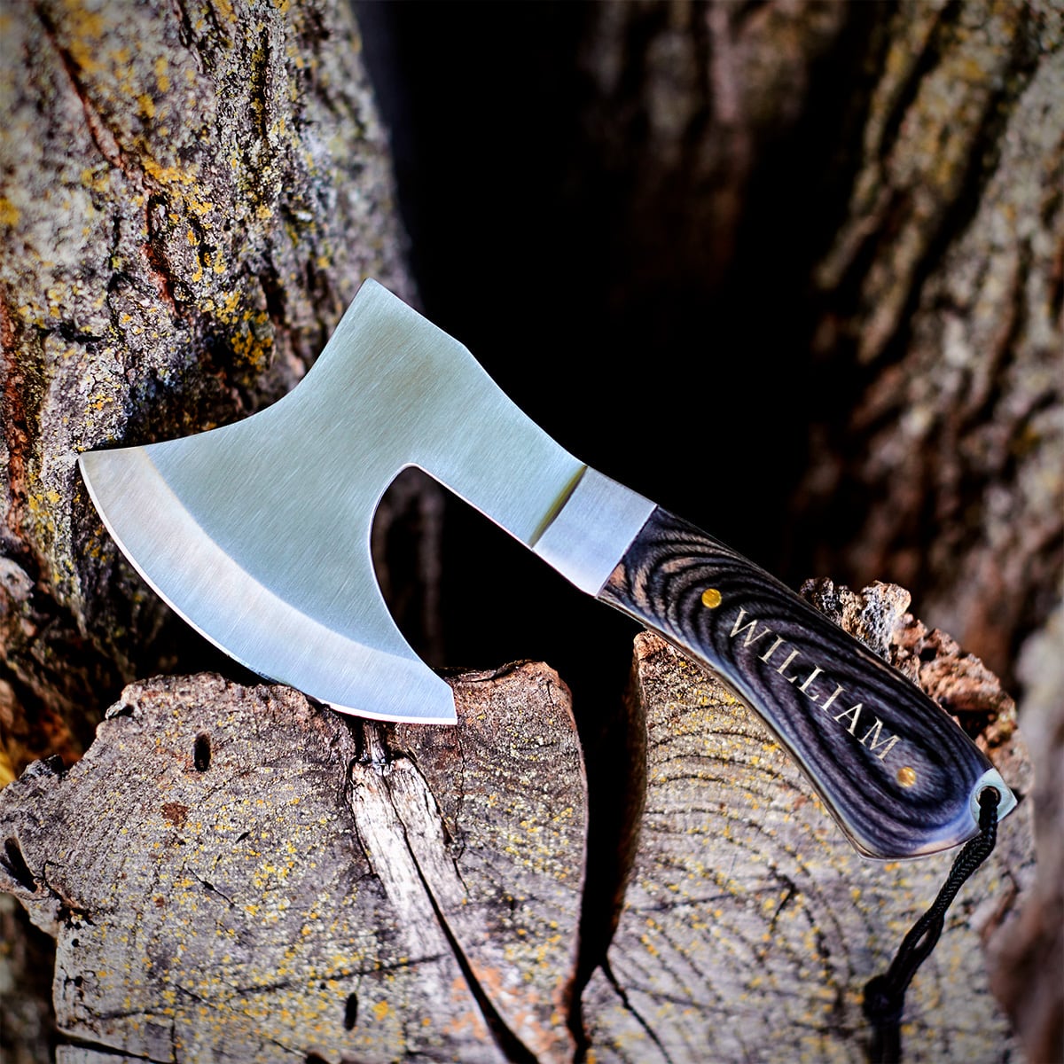 The Choppa Personalized Meat Cleaver Knife - Hatchet w Ebony Wood Handle