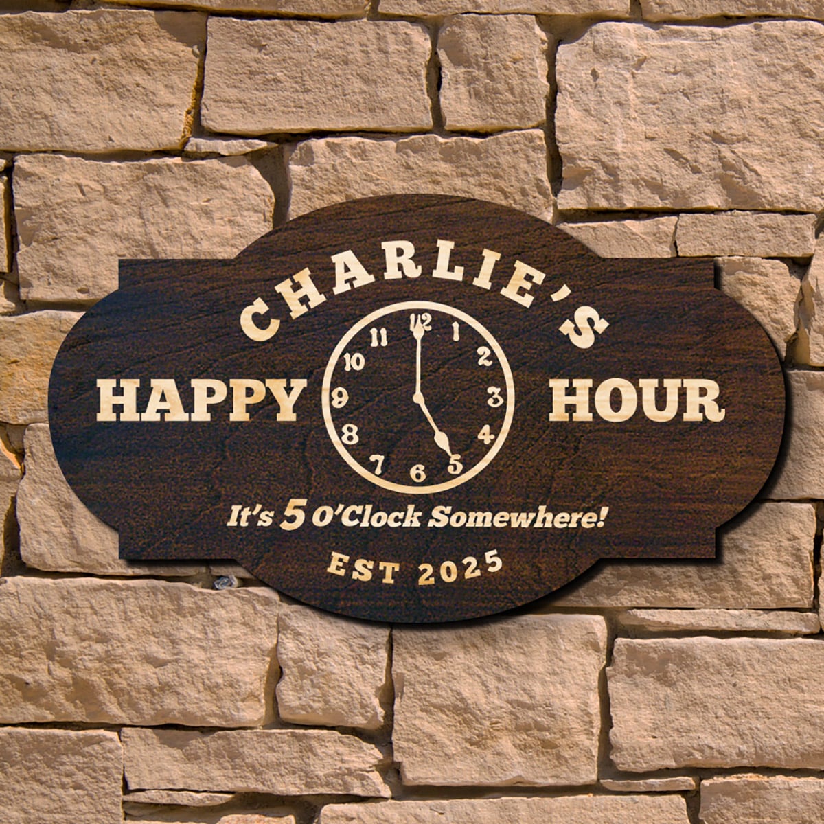 Happy Hour Custom Bar Sign (Signature Series)