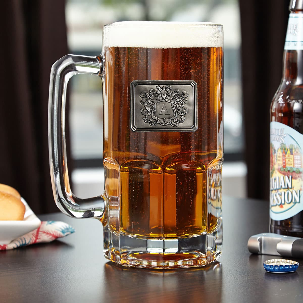 Colossal Personalized Beer Mug - Royal Crest