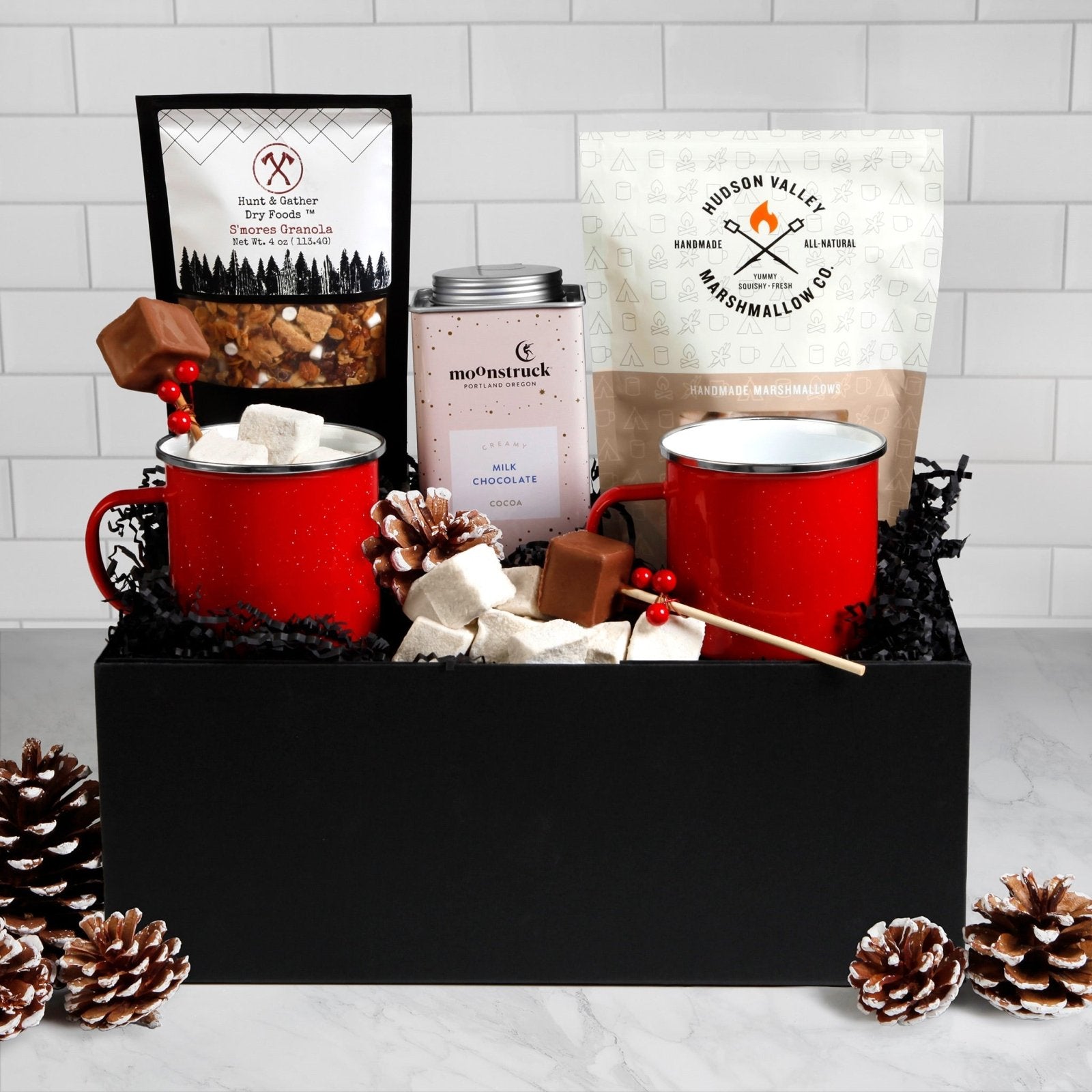 Cozy Campfire Hot Chocolate Gift Set with 2 Thermosteel Mugs