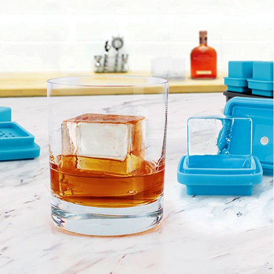 Crystal - Clear Large Ice Cube Molds, Set of 4